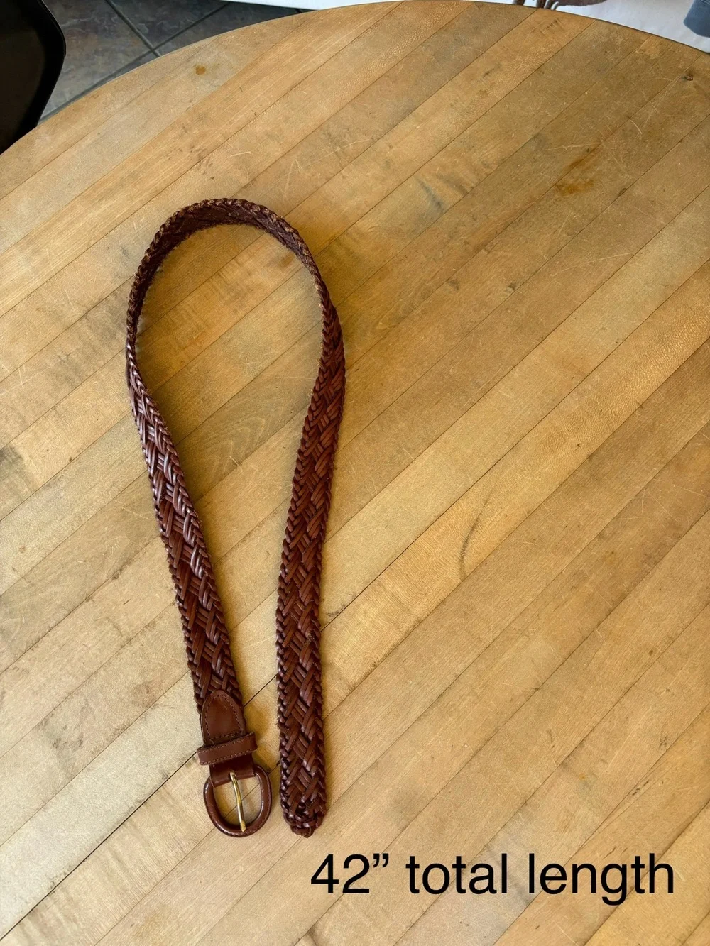 Vintage Braided Leather Belt